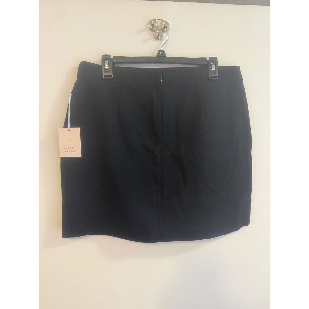 LC Lauren Conrad Black Mini Skirt with Bow Accents Size 12 NWT